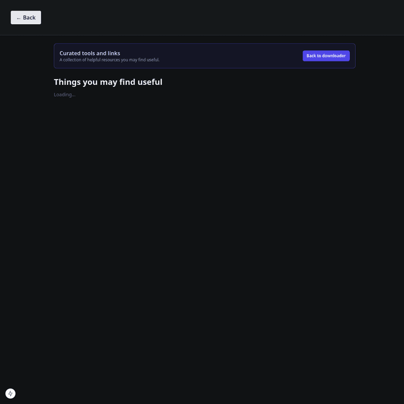 Gigme.space Useful Links screenshot